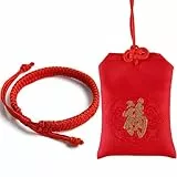 FOJIIUOK Buddhist Glücksarmband Red Armband Lucky Geflochtene Freundschaftsarmbänder Glücksarmbänder Handmade Red Tibetisches Glücksarmband,Einstellbare Größe,Geschenke für Freunde und Paare 2 Stück