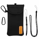 DOB SECHS Handyhülle Tasche Universal Pouch Handysocke, Neopren Handytasche für Smartphones 6,7-6,9 Zoll, Handy Tasche 16,5 x 8,5 cm Innenmaße, Schwarz