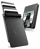 TRAVANDO SLYDE Aluminium Kartenetui mit RFID Schutz - Kartenhalter mit Geldklammer für 7 Karten - Kreditkartenetui Portmonee Herren Slim Wallet (5-6 Karten)