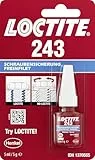 LOCTITE Schraubensicherung 243, Schraubenkleber für die Sicherung von Schrauben, mittelfestes Schraubensicherungsmittel für Metallgewinde, Flüssigkleber für z. B. Pumpen, 1x5ml