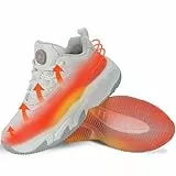 Beheizbare Schuhe mit USB-Aufladung, Beheizbare Sneaker Herren Damen Fußwärmer Elektrisch mit 3 Temperatureinstellungen,Heated Turnschuhe für Winterreisen und Bergsteigen (Weiß, 40EU)