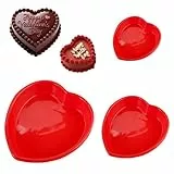 3 Stück Backform Herz, Groß Herzförmige Kuchenform aus Silikon 3 Größen Herzbackform Antihaft, BPA-freie, Leichtes Loslassen Kuchenform Herz für Dreidimensionale Kuchen, Lasagne, Pudding, Desserts