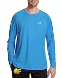 MEETWEE Herren Rash Guard Rash Vest Männer Langarm UV Schutz T-Shirt Tops Base Layer UPF 50+ Schnelltrocknend für Schwimmen Wasse