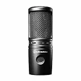 Audio-Technica AT2020USB-X USB-Kondensatormikrofon mit Nierencharakteristik Schwarz