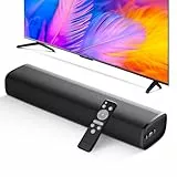 Soundbar for TV, 56W Speakers with Bluetooth 5.3/ARC/Optical/AUX Inputs – Wall Mountable Home Theater Surround Sound System Small Sound Bar for PC/Gaming/Projectors with 3 EQ Modes (Black) 1Pcs