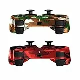 SWCTIM P3 Controller Wireless 2 Pack,Verbesserte Fernbedienung für P3,6-Achsen Gyro Sensor,Doppelter Vibration,USB-Ladekabel (Camo Rot und Camo Grün)