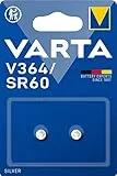 VARTA Batterien Knopfzellen V364/SR60 , 2 Stück, Silver Coin, 1,55V, kindersichere Verpackung, für elektronische Kleingeräte - Uhren, Autoschlüssel, Fernbedienungen, Waagen, Made in Germany