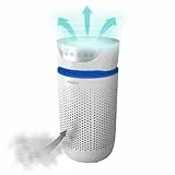 HoMedics Luftreiniger 76m² Air Purifier mit 5-in-1 HEPA-Filter und 3 Stufen - Luftfilter mit 99.97% Filterleistung, leiser Betrieb - Raumluftreiniger gegen Keime, Allergie, Pollen, Rauch&Staub (Weiß)