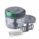 FACKELMANN Chefkoch Multi-Zerkleinerer 5-teilig – Schneider für Gemüse, Obst, Kräuter & Nüsse – Inklusive Mix-Einsatz zum Verrühren und Aufschlagen von Flüssigkeiten