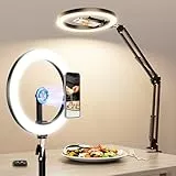 Magnetischen Overhead Stativ Handy mit Ringlicht für Küche & Food-Videos – Ringlicht mit Stativ für Tisch | Ringlichter Ring Light für Küche, Backen, Videoaufnahmen, Livestream, Content Creation