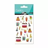Maildor 560516C Packung mit Stickers Cooky 3D (1 Bogen, 7,5 x 12 cm, ideal zum Dekorieren, Sammeln oder Verschenken, Geburtstag) 1 Pack