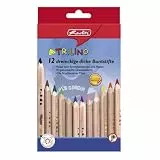 12 Herlitz Jumbo Dreikantbunstifte Trilino / farbsortiert