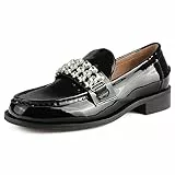 L37 HANDMADE SHOES Damen Lackleder I Handgefertigte Schuhe I Einzigartiger Stil I Invisible Empire Loafer, Black, 38 EU