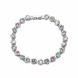 vissen Armband Kristallen Bunt Verstellbar Zirkonia Armband Damen Edelstahl Geschenk für Frauen