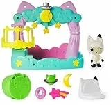 Gabby’s Dollhouse, Balkon-Spielset Pandy Paws Sternwarte, 8-teiliges Set mit Katzenfigur und Puppenhaus Zubehörteilen, ab 3 Jahren