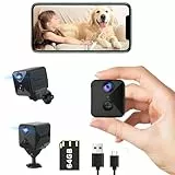 javiscam Mini Kamera,2K Überwachungskamera,Kamera Überwachung Innen mit 64G SD,Mini Kamera Live Übertragung Handy APP 110 Tage Lange Standby WiFi Kamera,Bewegungsmelder Nachtsicht