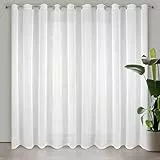 Eurofirany Lucy Voile-Vorhang, Weiß, 200 x 250 cm