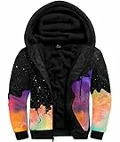 igeekwell Winterjacke Herren Kapuzenpullover Heavyweight Hoodie mit Kapuze Fleecejacke für Männer Casual Kapuzenjacke Bequemes & Warmes Sweatjacke mit Reißverschluß Windspiele Dunkelblau Rot