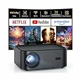4K Smart Beamer mit integrierter Netflix-App, HAPPRUN Heimkino Projektor mit Autofokus, Dolby Audio & HDR, WiFi 6 & Bluetooth - Projector Für Garten, Streaming & Spiele ohne TV-Stick