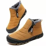 Hanani Winterschuhe Herren Warm Gefüttert Schneestiefel Reißverschluss Kurzschaft Stiefel Flach Winter Outdoor Boots Bequem Rutschfeste Wanderstiefel Winterstiefel