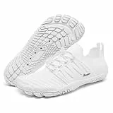 Racqua barfuss Schuhe Damen Wasserschuhe Unisex barfußschuhe Badeschuhe Schwimmschuhe Aquaschuhe Strandschuhe Weiß42
