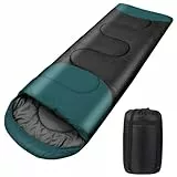 Schlafsack Outdoor für Camping 3 Jahreszeiten Erwachsene Schlafsack, 2 in 1 Funktion Deckenschlafsäcke, Warm, Leichtgewichtig, Wasserdicht für Rucksackreisen, Wandern und Reisen