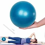 Lanjue Kleiner Pilates Ball, 25 cm Rutschfester Fitnessball Gymnastikball Klein, Weicher Yoga Ball für Bauch und Schultertraining Balance Sport Pilates (Blau)