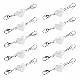 LHOEST 10 Stück Herz Magnetverschluss Kette 925, Armband Verschluss Magnetverschluss Herzform, Verschluss für Armbänder, Magnetverschlüsse für Ketten Schmuck DIY Jewellery Making Accessories (Silber)