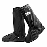 Desoto Überschuhe, wasserdicht, mit rutschfester Sohle, für Regen, Schnee, Schlamm, Staub, Schwarz , XX-Large