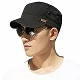 Comhats Herren Military Army Cap Sonnen Wandernhut Sport Baseballcap Schwarz M