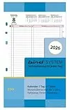 BIND B550326 Kalendereinlage für Tageskalender A5, Timer Einlage für Kalender Jahr 2026, 1 Tag / 1 Seite, Terminkalender mit System, Kalendarium für bind Systemplaner und Standard Timeplaner