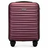 WITTCHEN Skyspeed Line Kabinenkoffer Kleines Kabinengepäck ABS Hartschalenkoffer Reisekoffer Rollkoffer Kleiner Koffer Trolley Kombinationsschloss Teleskopgriff Maroon Lufthansa/Eurowings/Ryanair