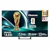 Hisense 55U7Q Fernseher 55 Zoll, 4K Mini LED ULED, Smart TV, Hi-View AI Engine, 144Hz Game Mode Pro, FreeSync Premium, Built in Subwoofer, Dolby Vision IQ Atmos, Airplay, Sprachsteuerung[2025]