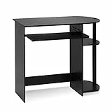 Furinno Computertisch/Schreibtisch, Espresso/Schwarz, 80 x 73 x 40 cm