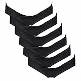 Intimate Portal Umstandsunterhosen Damen Baumwolle Unterbauch Bikini Schwangerschaft Wochenbett 6er-Pack Schwarz M