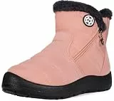 Eagsouni Winterstiefel Damen Winterschuhe Wasserdicht Warm Plush Gefütterte Schneestiefel Stiefeletten Winter Outdoors rutschfeste Stiefel Boots,Rosa C,41 EU