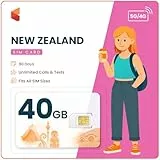 New Zealand Reise-SIM-Karte (40 GB, 60 Tage) – Vodafone Daten-SIM-Karte mit unbegrenzten Minuten bis NZ Festnetzen/Zahlen