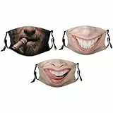 3 Stück Maske Gesicht Verkleidung, Lustige Masken, Funny Face, Funny Face Karten, Lustige Party-Masken für Erwachsene, Photo Booth Foto Verkleidung Foto Requisite