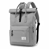 TANTOMI Laptop Rucksack, Rucksack Laptop Tasche 15,6 Zoll, Rucksack Damen und Herren weit öffenbar, Rolltop Rucksack wasserdicht, Backpack Daypack für Schule, Fahrradfahren, Freizeit und Reise