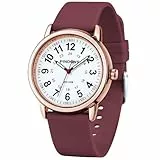 PINDOWS Uhren für Damen, Analog-Quarzuhren für Studenten, Damen und Herren, 30 M Wasserdicht Militärzeit-Anzeige Leuchtendes, leicht ablesbares Zifferblatt