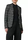 Comma Karierte Blazer aus Bouclé-Jersey