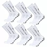 Lixada Fußballsocken Kinder Herren Stutzen Stutzenstrumpf,Unisex Outdoor-Sport-Laufsocken Kompressionsstretch-Socken Sportliche Fußball-Fußball-Socken Anti-Rutsch-Socken mit Griffen,6 Paar（39-46）