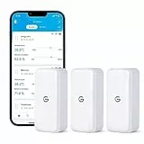 GoveeLife Hygrometer Thermometer Innen Sensoren 3Pack, Mini Bluetooth Temperatur und Luftfeuchtigkeitsmesser mit App Benachrichtigung und Datenspeicherung, geeignet für Gewächshaus, Weinkeller