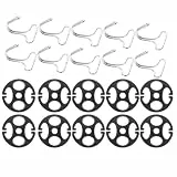 Riven Metall Sitzbezug Haken und Runde Scheibe Clip Set 10 Haken 10 Scheiben Autositz Abdeckung Fastener Sichere Montage Auto Innenraum Haken