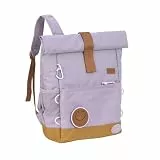 LÄSSIG Kinderrucksack mit Brustgurt, wasserabweisend, 12-15 Liter/Medium Rolltop Backpack Little Gang Lilac