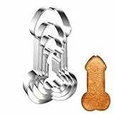 4 Stück Penis-Ausstechformen-Set aus Edelstahl Ausstechformen Lustig Kreative Ausstechformen Lustige DIY-Form Ausstechform Edelstahl-Metallformen für selbstgemachte Snacks Cocktail-Party-Zubehör