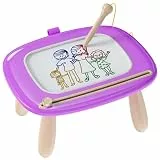 Kikapabi Magnetisches Zeichenbrett für Kleinkinder – Geschenk zum 1. Geburtstag für Mädchen und Jungen im Alter von 1, 2, 3 Jahren, Lern-Malbrett, pädagogisches Spielzeug (Lila, 12.52'W x10.91'H)