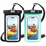 JOTO 2 Stück wasserdichte Handyhülle IPX8 Unterwasser Wasserfest Handytasche für iPhone 17 16 15 14 13 12 11 Pro Max Plus Air Galaxy S24 S23 A15 Xiaomi bis 7 Zoll Phone Case –Schwarz/Grün