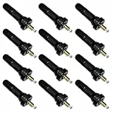12 Stück Ventileinsätze für Schrader Sensor SRLWMYI Gummiventil Ersatz Schrader Reifendrucksensor Reifen Ventilstämme Reifendruckkontrollsystem TPMS/RDKS Sensor Autoventil tubeless ventil