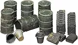 Tamiya 35026-1:35 Diorama-Set US/Dteutsche Kanister&Fässer, Modellbau, Plastik Bausatz, Unlackiert